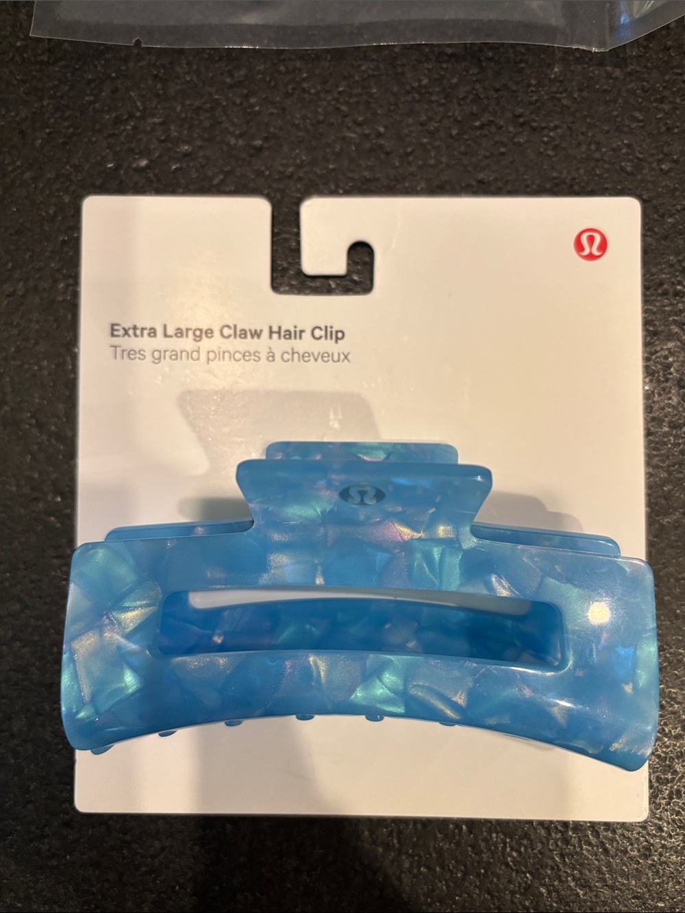 lululemon athletica Blue Iridescent Extra Large Claw Hair Clip